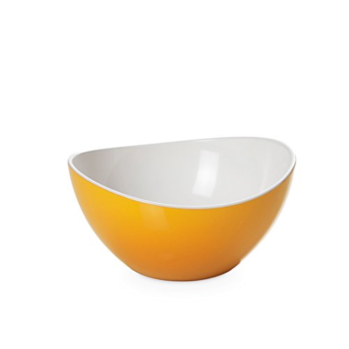 Omada Design Salatschüssel für Pasta und Salat, Schale aus zweifarbigem beständigem Kunststoff, Made in Italy, Trendy Linie, 12cm Durchmesser, 0,3lt Kapazität, geeignet für den Geschirrspüler, Gelb von omada