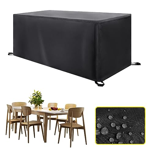 KDGGLUCK Allmächtige wasserdichte Abdeckplane geeignet für Sofatisch Tisch Stuhl Set Garten Terrasse Schutzhülle Gartenmöbelschutz 180x110x100cm(LxWxH) von KDGGLUCK