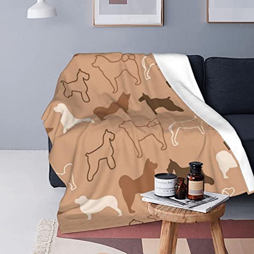 KDLKLKSS Kuscheldecke 180X220Cm Braun Tier Welpe Flauschig & Super Weich - Fleecedecke Auch Als Wohndecke, Tagesdecke, Sofadecke & Wohnzimmer Geeignet - Überwurf Decke Sofa Couch von KDLKLKSS