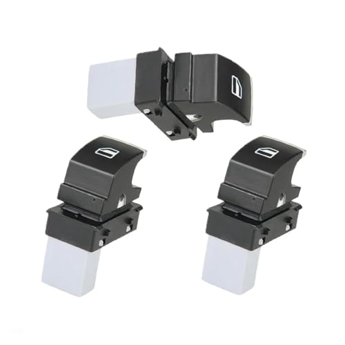 KDMOWHON 3 Pcs 5ND959855 Auto Glas Fenster Einzigen Control Schalter Taste Kompatibel for VW GOLF MK6 JETTA PASSAT B7 TIGUAN TOURAN TOUAREG 5ND959857(3 PCS) von KDMOWHON