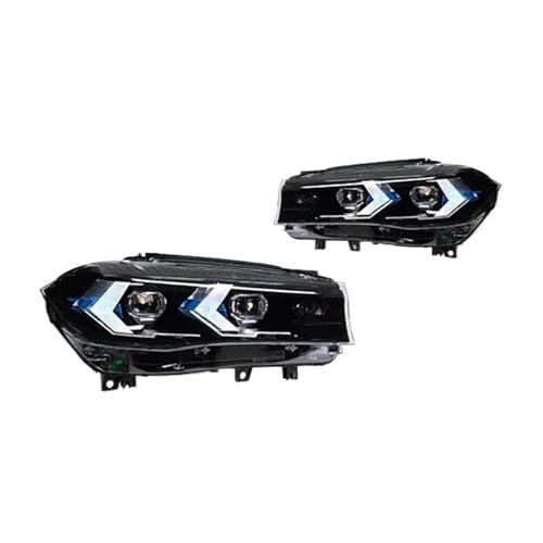KDMOWHON Auto Licht Kompatibel for BMW X5 F15 2014-2018 Scheinwerfer Projetor kopf Lampe Tagfahrlicht Automotive(For Xenon) von KDMOWHON