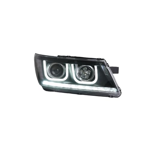 KDMOWHON Autolichter Scheinwerfer kompatibel for Dodge Journey JCUV 2009-2015 Freemont H7 D2H Hid Option Angel Eye Bi Xenon Strahl(HID 6000K Low Beam) von KDMOWHON