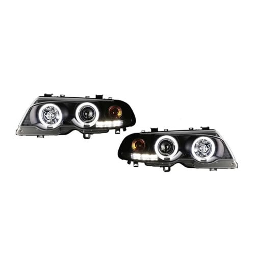 KDMOWHON Autoscheinwerfer, kompatibel mit BMW 3er M3 E46 2 Türen 1998–2005, Scheinwerfer-Montage-Upgrade-Projektorobjektiv-Kit(98-02 one pair,Low high) von KDMOWHON