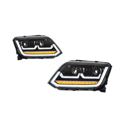 KDMOWHON Autoscheinwerfer Kompatibel for VW Amarok 2008-2020 Autoscheinwerfer Montage Projektorobjektiv Zubehör Kit(Left hand drive) von KDMOWHON
