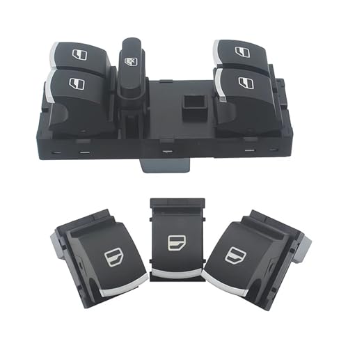 KDMOWHON Chrome Master Fenster Schalter Auto Lift Control Taste Kompatibel for Golf MK5 MK6 Tiguan Touran Passat 5ND959857 5K4959857 KDMOWHON Chrome Master Fenster Schalter Auto Lift Control Taste Kompatibel for Golf MK5 MK6 Tiguan Touran Passat 5ND959857 5K4959857 von KDMOWHON