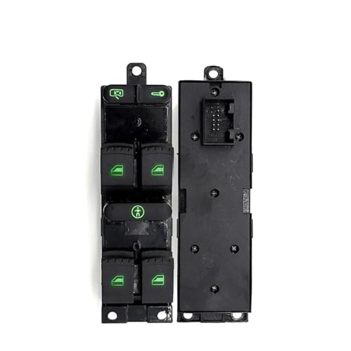 KDMOWHON Fenster Master Switch Konsole Kind Taste Kompatibel for VW Golf MK4 Jetta 4 Bora Passat B5 Seat Leon Toledo 1J4959857A 1J4959857D(GREEN-1J4959857B) von KDMOWHON