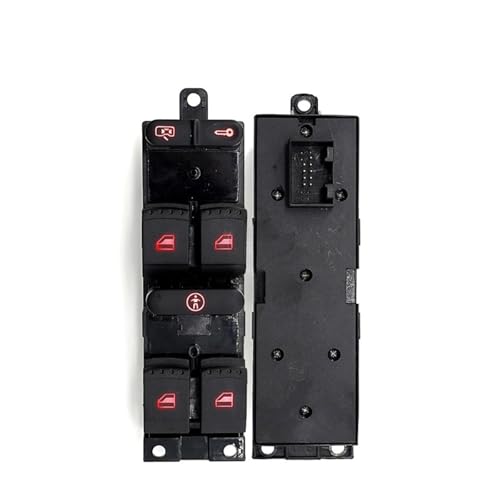 KDMOWHON Fenster Master Switch Konsole Kind Taste Kompatibel for VW Golf MK4 Jetta 4 Bora Passat B5 Seat Leon Toledo 1J4959857A 1J4959857D(RED-1J4959857A) von KDMOWHON