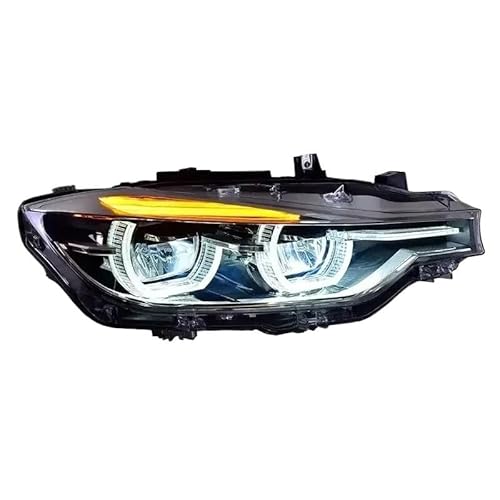 KDMOWHON Paar Autolichter, kompatibel for BMW 3er F30 F35 F80 2013–2019, dynamische Scheinwerfer, DRL, Halo, Angel Eyes, Projektorobjektiv, Zubehör(For Xenon) von KDMOWHON