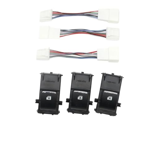 KDMOWHON Power Auto Einzel Fenster Schalter Mit Kabel Hintergrundbeleuchtung Kompatibel for Toyota RAV4 RAV 4 Corolla CHR Avalon Levin(3 switch with cable) von KDMOWHON
