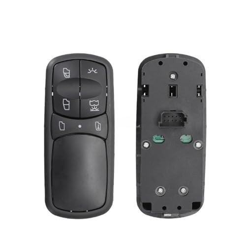 KDMOWHON Power Fenster Schalter Kompatibel for Mercedes Benz Actros MP1 MP2 Lkw A9438200197 A9438200097 Control Glas Heber Taste(A9438200197) von KDMOWHON