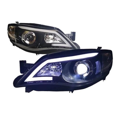 KDMOWHON Scheinwerfer Kompatibel for Subaru Impreza WRX 10th 2008-2014 Angel Eyes DRL Tagfahrlicht Gelb Blinker(Right) von KDMOWHON