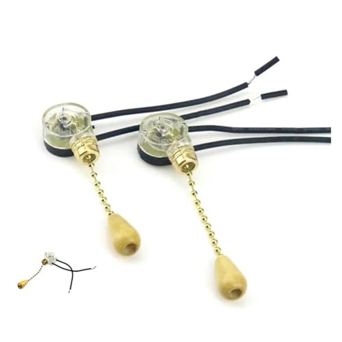 1Pc Wall Light Pull Switch Home Ceiling Fan Lamp Pull Chain Cord Switch Set Replacement Tools 3A 250VAC 6A 125VAC von KDMYXBFZI