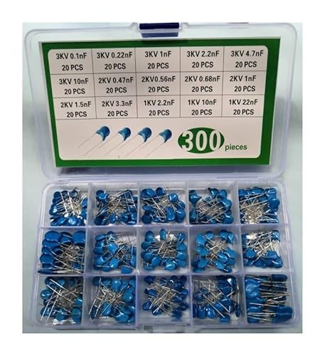 300Pcs=15Value* 20pcs Ceramics Capacitor Kit High Voltage 0.1/0.22NF 101/102/103/152/221/222/223/332/471/472/561/681 3KV 2KV 1KV Capacitance Meters 300Pcs=15Value* 20pcs Ceramics Capacitor Kit High Voltage 0.1/0.22NF 101/102/103/152/221/222/223/332/471/472/561/681 3KV 2KV 1KV Capacitance Meters von KDMYXBFZI