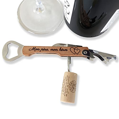 Personalisierter Korkenzieher, individualisierbare Limonade, Serviermesser mit Flaschenöffner, Folienschneider und Flaschenöffner aus Edelstahl von KDO 3D