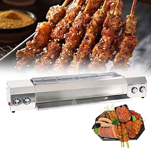 Super Grills 4 Brenner Edelstahl Tischgrill Gasgrill BBQ Grill mit Fettauffangbehälter Tragbar Eingebauter Gasgrill mit Gusseisen Grill Tragbar für Outdoor Kochen Während Camping Partys Super Grills 4 Brenner Edelstahl Tischgrill Gasgrill BBQ Grill mit Fettauffangbehälter Tragbar Eingebauter Gasgrill mit Gusseisen Grill Tragbar für Outdoor Kochen Während Camping Partys von KDOQ