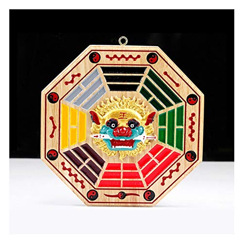 Traditioneller chinesischer Feng-Shui-Spiegel, natürliches Pfirsichholz, Make-Bagua-Spiegel, traditioneller chinesischer Feng-Shui-Spiegel for Home Decoration Business Ornament Kla von KDOQ