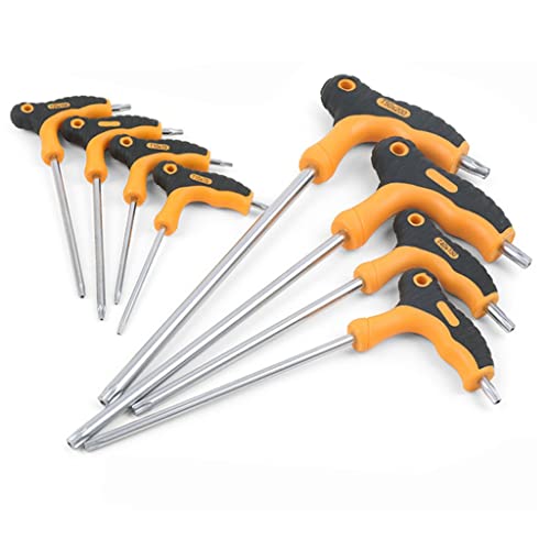 Wrench Set Allen Key Universal Keys 8Pcs Ball End T-Griff Schraubendreher Spanner for Auto Bike Motorycle Reapair Tool (Color : Hexhead) von KDOQ