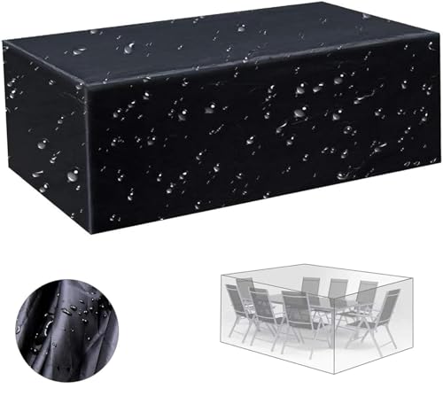 KDOVOKD Gartenmöbel Abdeckung 140x65x70cm(LxBxH),Schutzhülle für Garten-Tische und Möbel-Gruppen - Wasserdicht und UV-stabilisiert- Premium Abdeckhaube Abdeckung Abdeckplane aus 420D Oxford Gewebe von KDOVOKD