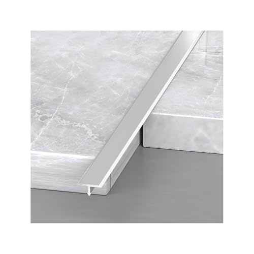 3 Stück T-Profil Aluminium Übergangsleiste für Türschwellen und Verbindungsböden von Laminatdielenfliesen(Size:15mm/0.59in,Color:Silver) von KDQRMVV