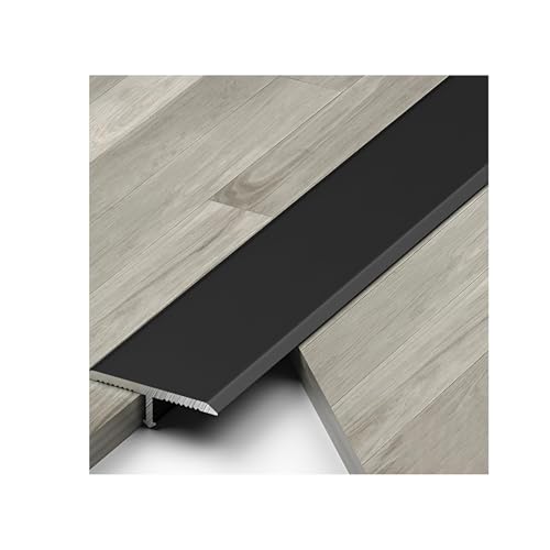 Aluminium-T-Leiste für Bodenübergang T-Leiste für Laminatdielen Vinylbodenübergang Gummiübergang(Size:33mm/1.29in,Color:Black) von KDQRMVV