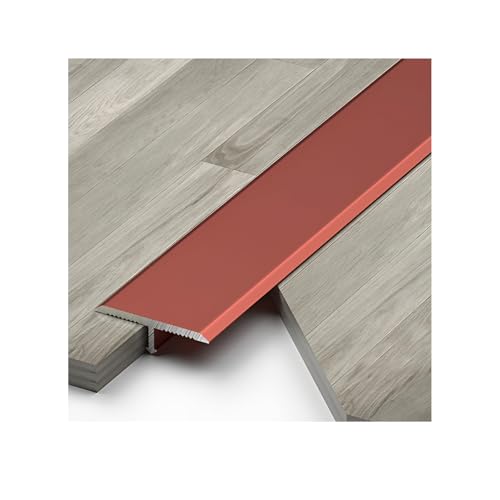 Aluminium-T-Leiste für Bodenübergang T-Leiste für Laminatdielen Vinylbodenübergang Gummiübergang(Size:33mm/1.29in,Color:Red) von KDQRMVV