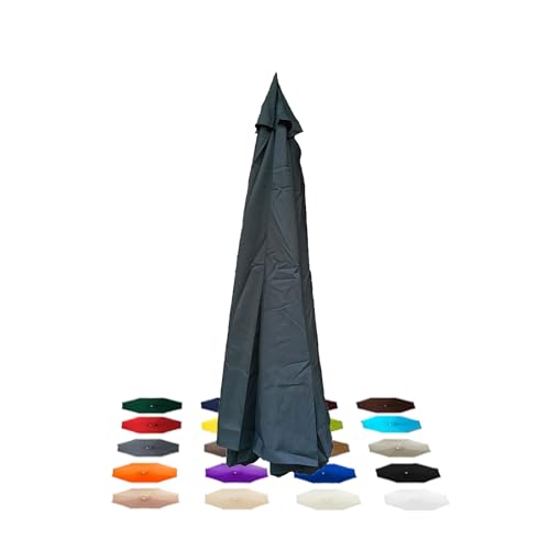 KDQRMVV 6/8 Rippen Runder Terrassenschirm, Garten-Sonnenschirm-Überdachung Ersatzoberteil(Size:8Ribs 350cm/11.5ft,Color:grau) von KDQRMVV