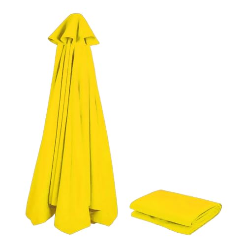 KDQRMVV Sonnenschirm-Ersatzbezug 350cm 8 Streben Wasserdichtes und UV-beständiges Polyestergewebe(Color:Gelb) von KDQRMVV