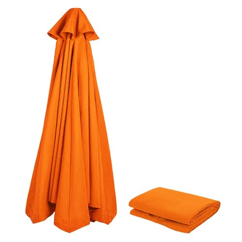 KDQRMVV Sonnenschirm-Ersatzbezug 350cm 8 Streben Wasserdichtes und UV-beständiges Polyestergewebe(Color:orange) von KDQRMVV