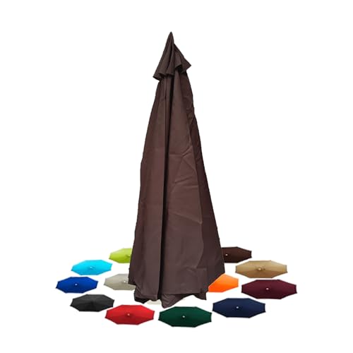 Terrassenschirm-Ersatzdach 6/8Rippen Markttischschirm Ersatzoberteil(Size:6Ribs 270cm/8.8ft,Color:Brown) von KDQRMVV