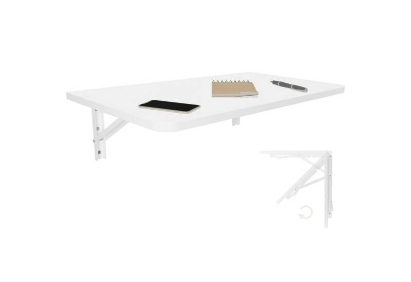 KDR Produktgestaltung Klapptisch 70x40 Wandklapptisch Esstisch Küchentisch Schreibtisch Wand Tisch, Weiß von KDR Produktgestaltung