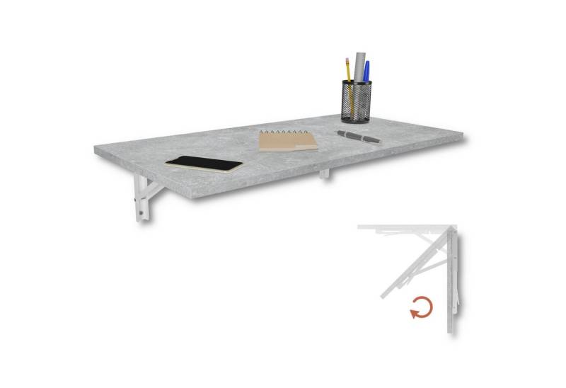 KDR Produktgestaltung Klapptisch 80x40 Wandklapptisch Esstisch Küchentisch Schreibtisch Wand Tisch, Beton KDR Produktgestaltung Klapptisch 80x40 Wandklapptisch Esstisch Küchentisch Schreibtisch Wand Tisch, Beton von KDR Produktgestaltung