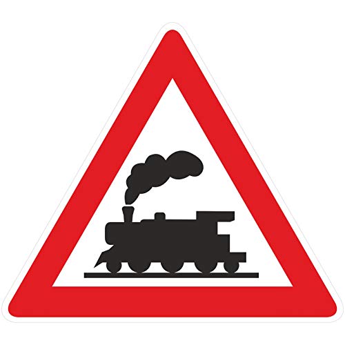63cm Verkehrsschild Dampflok Eisenbahnschild Schild Lok Bahnübergang Bahn aus 2mm Aluverbund von KDS