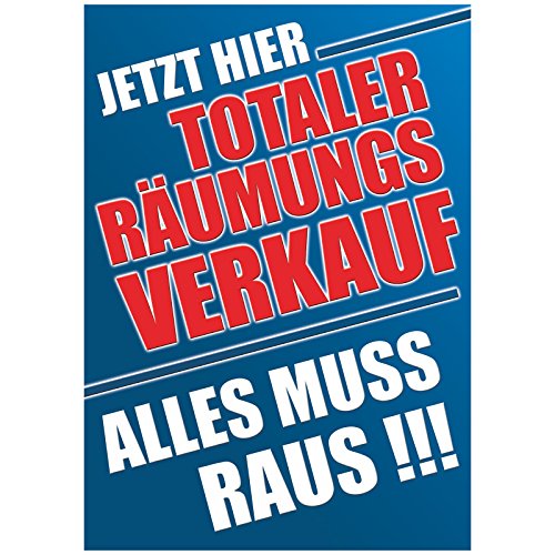 A1 (594 x 820mm) Plakat/Poster Totaler Räumungsverkauf SSV WSV von KDS