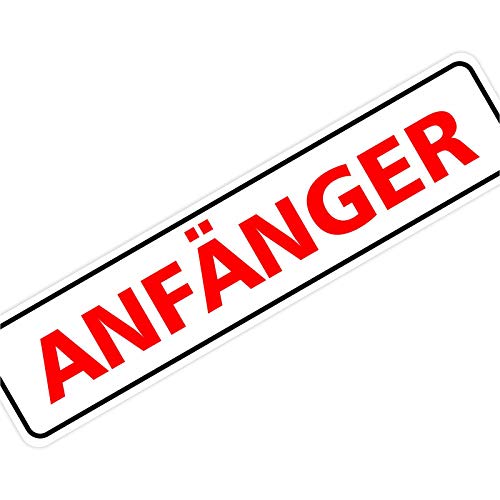 Anfänger Magnetschild Magnettafel Schild 300x70 mm 0,9 mm stark haftend runde Kanten Fahranfänger von KDS