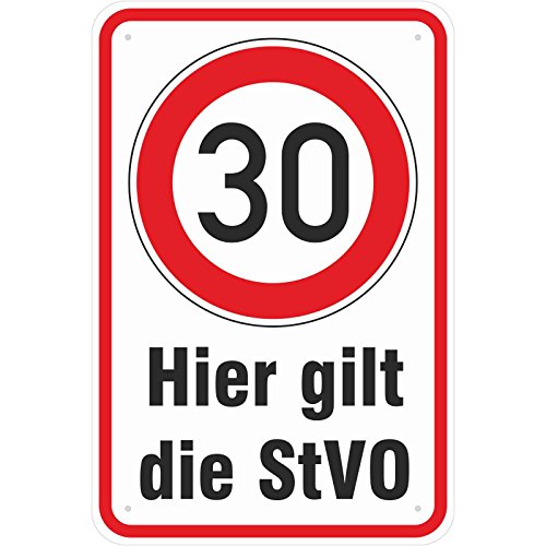 Aufkleber "Hier gilt die StVO 30 kmh fahren" PVC Folie selbstklebend 20 x 30 cm Aufkleber "Hier gilt die StVO 30 kmh fahren" PVC Folie selbstklebend 20 x 30 cm von KDS