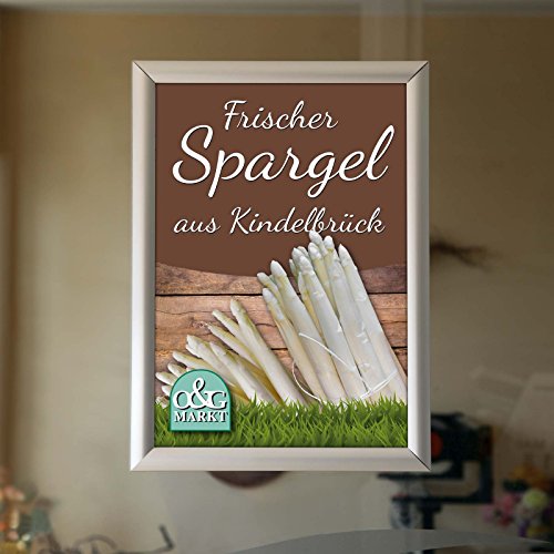 KDS A3 Fenster Klapprahmen Plakatrahmen beidseitig Rahmen Alu 25 mm Silber von KDS