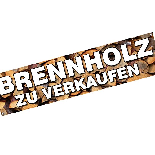 KDS Brennholzverkauf Brennholz Kaminholz Spannbanner Banner Werbebanner 2 x 0,5 Meter Plakat von KDS