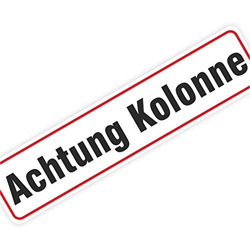 Magnetschild Magnettafel Schild Achtung Kolonne 450x100 mm 0,9 mm stark haftend runde Kanten von KDS