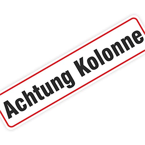 Magnetschild Magnettafel Schild "Achtung Kolonne" 600x140 mm 0,9 mm stark haftend runde Kanten von KDS