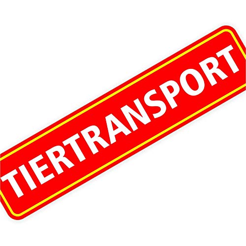 Magnetschild Magnettafel Schild "Tiertransport" 300x70 mm 0,9 mm stark haftend runde Kanten von KDS
