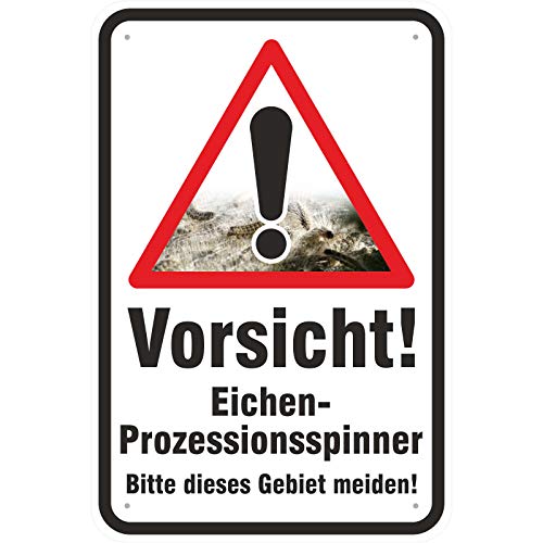 Schild 30x45 cm Vorsicht Eichen-Prozessionsspinner von KDS