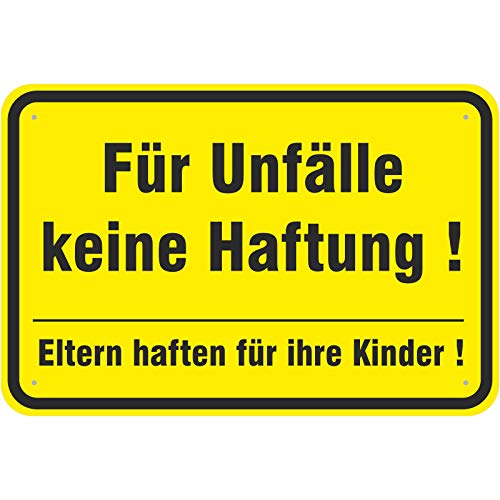 Schild 40 x 60 cm Für Unfälle Keine Haftung 3 mm Alu Schild 40 x 60 cm Für Unfälle Keine Haftung 3 mm Alu von KDS