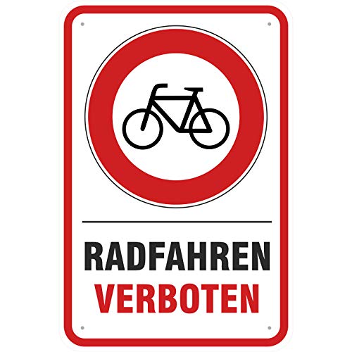 Schild 40 x 60 cm Radfahren verboten von KDS