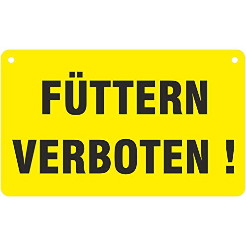 Schild Füttern verboten Weidezaunschild Warnschild Weide 120 x 200 mm aus PVC 2mm stark von KDS