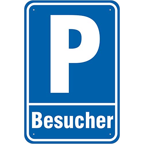 Schild Parkplatz Besucher/Besucherparkplatz aus Aluminium-Verbundmaterial 3mm stark 40 x 60 cm von KDS