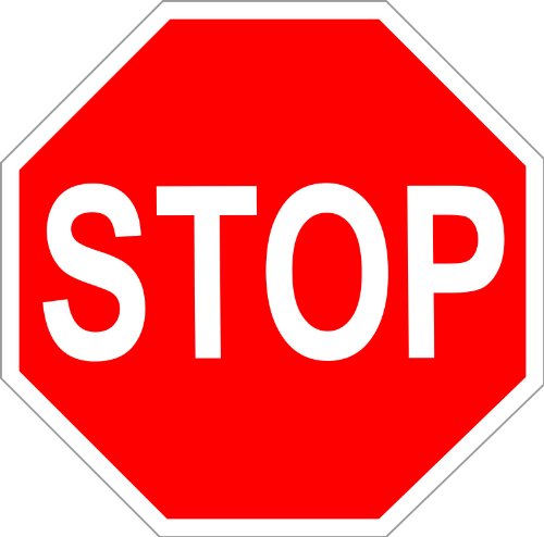 Schild STOP Stopschild 70 cm 8-eckig Alu-Verbund von KDS