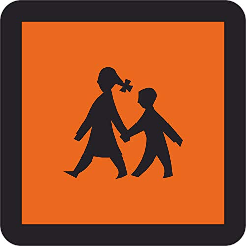 Schulbusschild 40 x 40 cm als Magnetschild, Magnettafel Schulbustafel Schulbus Schild von KDS