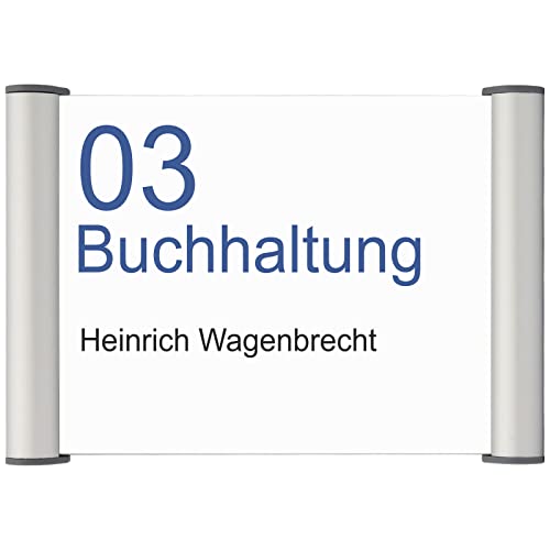 Türschild BILLUND Schild Büroschild selbstklebend 4 Formate (210 x 148 mm) von KDS