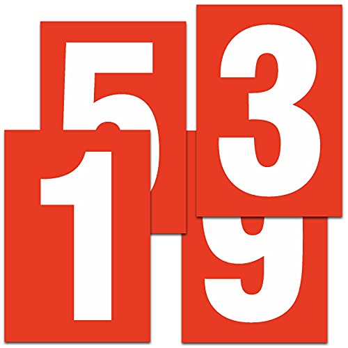 Zahl 4 weiß auf rot 8 cm hoch Aufkleber Klebezahlen Zahlen Zahl 4 weiß auf rot 8 cm hoch Aufkleber Klebezahlen Zahlen von KDS