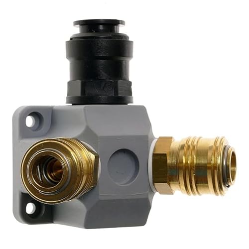 Druckluftverteiler EMSK 15-2, Ø 15 mm Kupplung 2-fach Grau/Schwarz Kunststoff von KDT